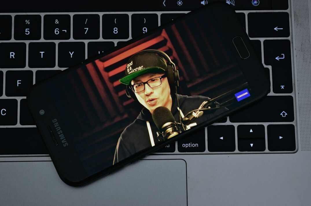 Live show production gallery screens with a rundown on a laptop