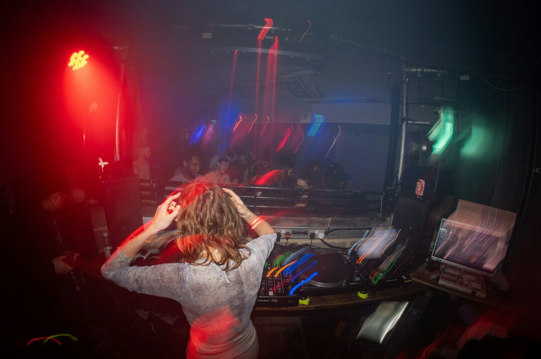 Studio lighting rig and audio mixing desk